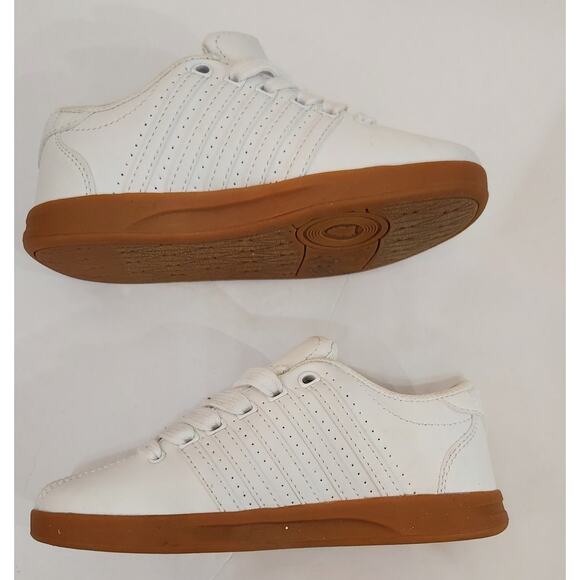 Size 1 K-Swiss Kid's Classic Pro Leather Sneaker/Gum Sole- 53643-110-M-Low - Picture 3 of 7